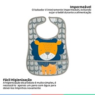Babador Impermeável com Bolso Leão Clingo - Proteção e Estilo para Bebês - imagem 4
