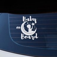 Placa Bebê a Bordo Carro: Adesivo Impermeável 16x14cm - Segurança e Estilo para seu Veículo - imagem 2