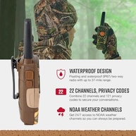 Walkie Talkie Cobra ACXT1035R FLT CAMO: Alcance 94km, Impermeável, Flutuante e Recarregável (Par) - imagem 4