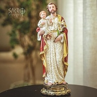 Imagem de São José 30cm em Resina Premium - Decoração Sagrada com Qualidade Importada - imagem 3