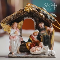 Mini Presépio 8cm em Resina - Sagrada Família Importado para Decoração Natalina - imagem 3