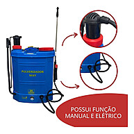 Pulverizador Costal 20L: Elétrico + Manual - Importway - imagem 1
