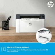 HP, Impressora HP Laser 107a. Tecnologia de impressão Laser Impressora para Pequenas e Médias Empresas. Conectividade: USB 2.0 de alta velocidade (4ZB77A), Branco/Cinza - imagem 3