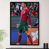 Quadro Cristiano Ronaldo 7 Portugal A3 35x45cm - Moldura Premium com Impressão em Alta Definição - imagem 1