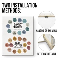 Arte de Parede para Terapia e Decoração de Escritório - Things I Can Control | Impressão em Tela 20x10" - imagem 4