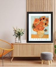 Pôster de Arte Floral com Girassóis em Vaso | Impressão de Qualidade para Decoração de Parede (40,64 x 50,8 cm) - imagem 4