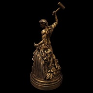 Estátua Self Made Man Motivação & Inspiração - Impressão 3D em Ouro Velho, 20 cm - imagem 5