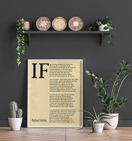 Impressão Artística do Poema 'If' por Rudyard Kipling - Pôster de Parede Inspirador em Pergaminho (5 x 7) - imagem 3