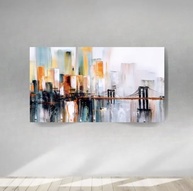 Quadro Tela Canvas 90x60cm Abstrato Ponte Cor - Impressão em Alta Resolução com Borda Infinita - imagem 3
