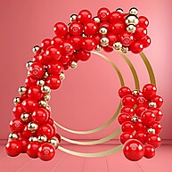 Kit 75 Balões Vermelho e Dourado para Festas Incríveis - imagem 2