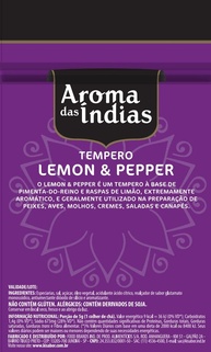 Aromas da Índia Lemon Pepper 50 Gramas - imagem 4