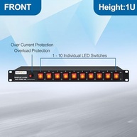 PDU Horizontal 1U ThePoEstore: 10 Tomadas, Proteção contra Surtos e LEDs Individuais para Rack - imagem 3