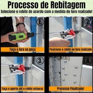 Alicate Rebitador Manual Profissional 420mm EDA - Ação Única para Construção e Indústria - imagem 4