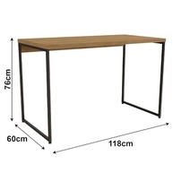 Mesa para Escritório Kappesberg Industrial Office em Freijó - 118CM com Design Moderno e Estrutura Robusta - imagem 4