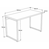 Mesa de Escritório Office Estilo Industrial 1.35m - Design Moderno e Funcional para Seu Ambiente de Trabalho - imagem 3