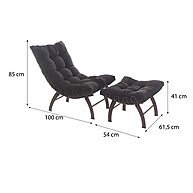 Poltrona com Puff Aramado: Conforto Industrial - imagem 2