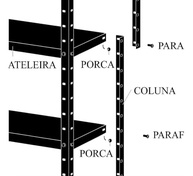 Estante de Aço Industrial 6 Prateleiras 190x90x27cm - Design Moderno para Cozinha, Escritório e Almoxarifado - imagem 4