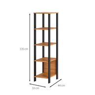 Estante Anah 33cm: Freijó e Preto Industrial - imagem 2