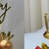 Mini Baú Dourado Acrílico: Festa Inesquecível! - imagem 2
