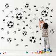 Adesivos de Futebol para Quarto Infantil - 52 Peças Decorativas Fáceis de Aplicar - imagem 2