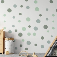 Kit 200 Adesivos de Parede Infantil Safari com Bolinhas Coloridas - Verde | Decore o Quarto do Bebê com Estilo e Diversão - imagem 1