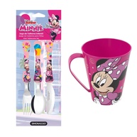 Kit Talher Infantil com Caneca Minnie 360ml - Estimule a Alimentação Divertida - imagem 1