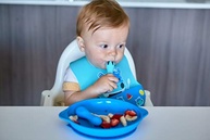 Kit Colher e Garfo de Silicone para Treinamento Infantil - Hipopotamo Marcus & Marcus Azul - imagem 4