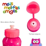 Garrafa Térmica Inox Infantil Unicórnio 400ml - Squeeze Meus Melhores Amigos com Tampa e Mosquetão - imagem 4