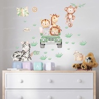 Adesivo Infantil Decorativo Safari Lavável - Design Criativo para Quarto Kids - imagem 2