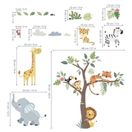 Adesivos de Parede Animais Selvagem - Elefante, Girafa e Leão para Quarto Infantil e Decoração - imagem 2