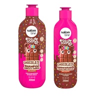 Kit Salon Line To de Cacho Kids Chocolate: Shampoo, Condicionador e Creme para Cachos Infantil - imagem 2