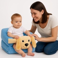 Assento Infantil em Formato de Elefante Cinza - Apoio Confortável e Seguro para Bebês (3 a 6 Meses) - imagem 5