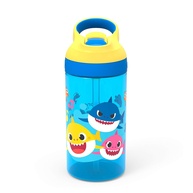 Garrafa Infantil Baby Shark Zak Designs - 473ml com Canudo, Alça e Design à Prova de Vazamento - imagem 1