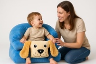 Assento Infantil em Formato de Elefante Cinza - Apoio Confortável e Seguro para Bebês (3 a 6 Meses) - imagem 4