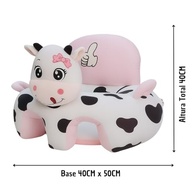 Almofada Infantil de Apoio para Bebê - Segurança e Conforto na Postura Sentada (Vaquinha Rosa) - imagem 2