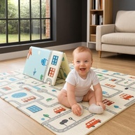 Tapete Tatame Infantil Dobrável 2x1,5m Reversível com Estampas Educativas - Seguro, Macio e Portátil - imagem 4