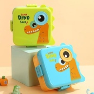 Lancheira Infantil Super Dino - 2 Compartimentos, 6 Divisórias, Mini Pote, Verde e Azul - imagem 5