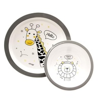Kit Zoo Prato e Tigela Infantil Colorido com Ventosa - Seguro e Divertido - imagem 4