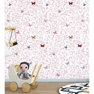 Papel de Parede Borboletas Rosa: Encanto Infantil - imagem 2