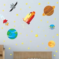 Adesivo de Parede Astronauta no Espaço - Decore o Quarto Infantil com Estilo e Imaginação - imagem 5