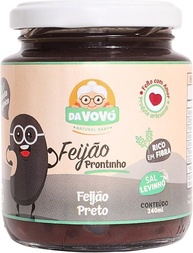 Da Vovó, Feijão Prontinho infantil, Linha +8, Orgânico, Sabor Feijão Preto 240ml - imagem 1
