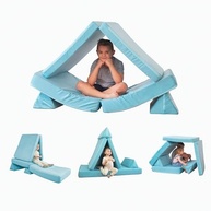 Freso Baby Soft Play Sofá de Brincar Infantil Montessori Verde - 4 Peças Modulares Macias e Estimulantes - imagem 2