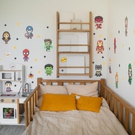 Adesivo de Parede Infantil Heróis - 49 Peças para Decoração de Quarto de Menino - imagem 2