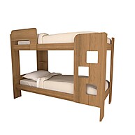 Beliche Escadinha MDF com Prateleira e Grade de Proteção – Ideal para Quarto Infantil - imagem 2