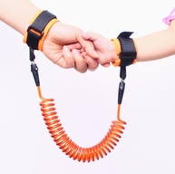 Pulseira de Segurança Infantil com Alça Espiral Elástica Ajustável - Laranja - imagem 1