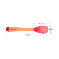 Jogo de Talher Infantil com Silicone Macio - Colher e Garfo Seguros para Bebês (Vermelho) - imagem 3