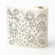 Papel Adesivo Infantil Tema Espacial para Colorir - 3m x 30cm - Brinquedo Educativo com Estímulos Astronômicos - imagem 3