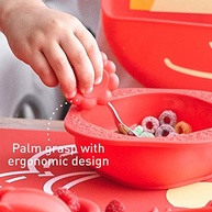 Kit Tigela com Sucção + Colher e Garfo Infantil Rosa - Primeiros Passos na Alimentação Autônoma - imagem 5