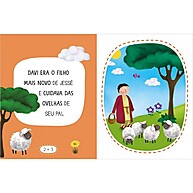 Davi e Golias: Kit 20 Livros Bíblicos Infantis - imagem 2