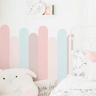 Adesivo Arco Meia Parede Rosa - Design Encantador para Quartos Infantis - imagem 1